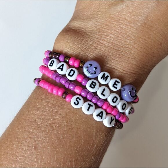 4 Taylor Swift Handmade Bracelets Bad Blood Combo - Picture 1 of 4